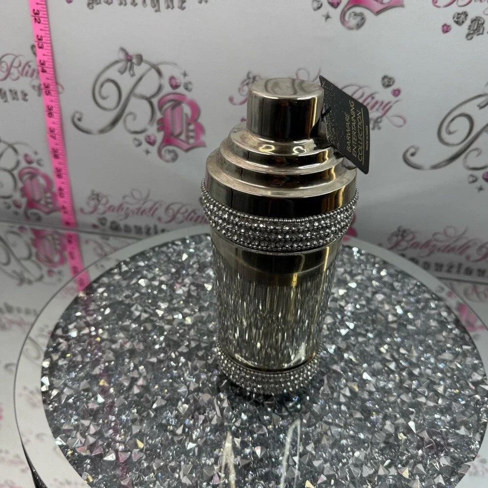 Barware Entertaining Collection Cocktail Shaker - Silver Crystal Accent